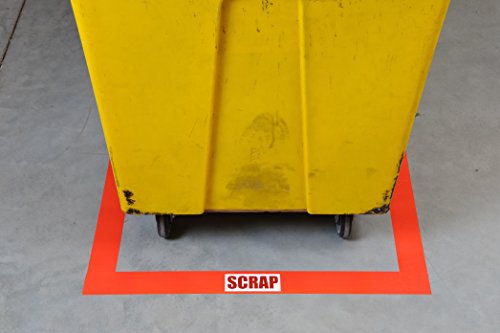 Image of Brady ToughStripe Floor Marking Tape - Red, Non-Abrasive Floor Tape - 2 inch Width, 100' Length for Concrete, Harsh Conditions, Forklift, High Traffic Floors (104313)