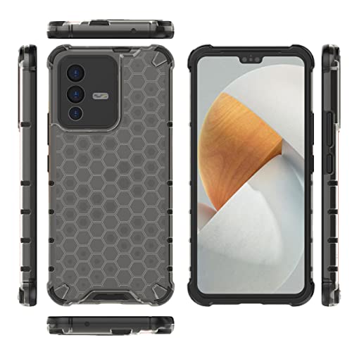 Image of Glasgow Back Case Cover Compatible with Vivo V23 5G (Stylish Design) - Black