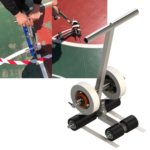 Aplicador manual de cinta de suelo, dispensador de cinta para pintar/marcar carriles/deportes/áreas de almacenamiento, etc., ancho máximo de la máquina de cinta de un solo rollo: 15 cm, 55 ~ 80 cm