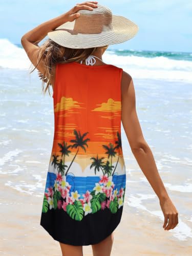 Image of Swimsuit Coverup for Women Bikini Sleeveless Beach Bathing Suit Cover Up