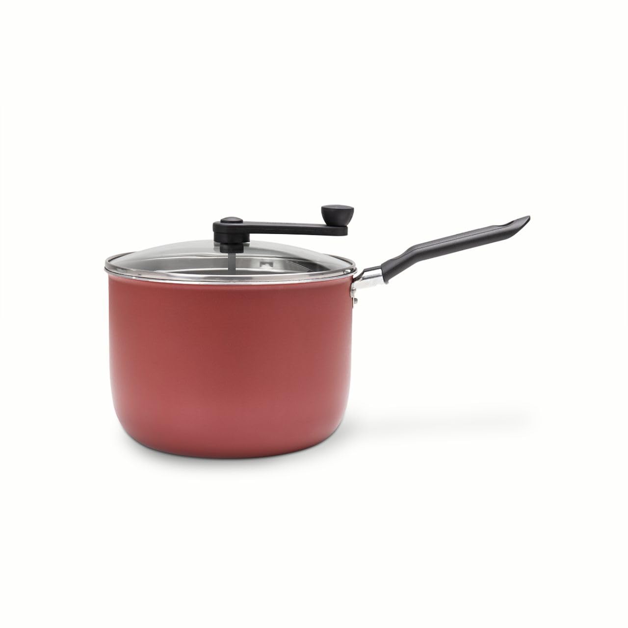 Brinox - Pipoqueira Antiaderente com Tampa de Vidro 4,2L - Cereja
