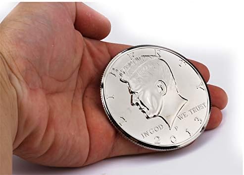 Amazon.com: blue-ther 3 Inches Jumbo Magic Coin Half Dollar Coin Magic ...