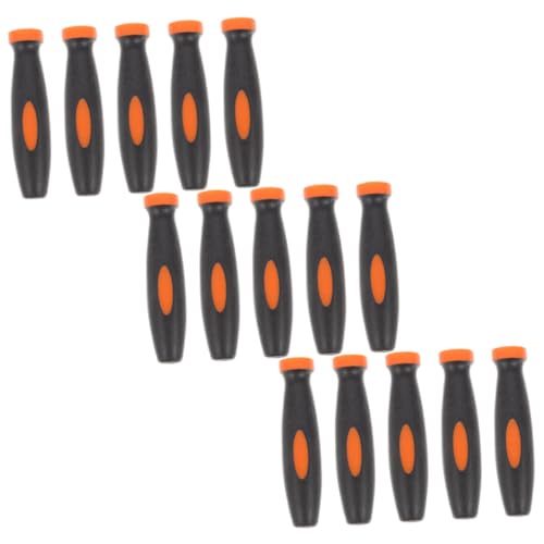 Kisangel 15個 高耐久ラバー製ファイルグリップハンドル 属 木工用ヤスリ対応 人間工学設計で滑りにくく快適な切削工具アクセサリー