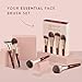 BK BEAUTY - ESSENTIALS FACE BRUSH SET (4PC) - Professional Makeup Brush Set for Liquid or Cream Foundations, Powder, Bronzer, Blush | Premium Makeup Brushes for Flawless Application