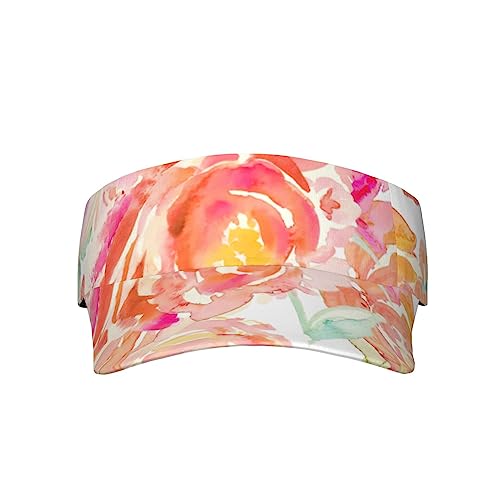 Casquette soleil respirante réglable contre la chaleur extérieure motif pivoine