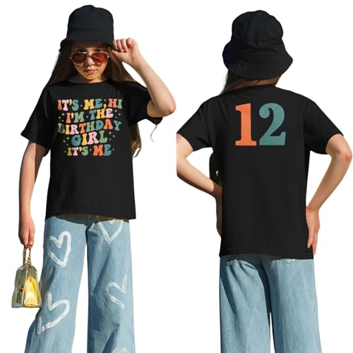 Image of GLIGLITTR Birthday Girl Shirt Its Me Hi Im The Birthday Girl Its Me Kids Birthday Party Tshirt Girls Bday Outfits Tops 5-12Y