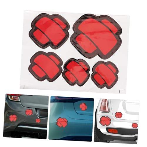 Pegatina de coche de parche rojo Gatuida adhesivo resistente para puertas y parachoques 2