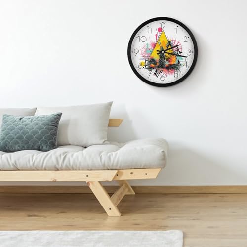Horloge murale de 25,4 cm de qualité supérieure avec mécanisme à quartz fluide