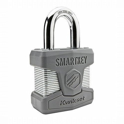 Kwikset 026SMT STD SHKL PDL 50MM 50mm Smart Key Padlock Standard Shackle, Satin Chrome