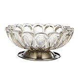 Supvox Transparenter Glasteller aus Kristallglas für Obst und...