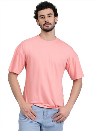 Image of KOTTY Men's Solid Oversized Fit T-Shirt