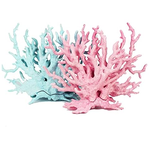 SoundZero 2 Piezas decoración de Coral Artificial para Acuario Cover