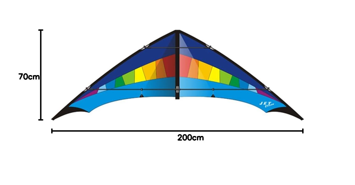 Elliot - 1010510 stuntkite/Allrounder Corriente en Chorro Velocidad Reloaded, Arco Iris/Azul, rtf