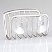 mDesign Metal Farmhouse Kitchen Sink Organizer Caddy, Storage Holder for Sponges, Soaps, Scrubbers - Quick Drying Wire Basket Design, Strong Suction Cups - 2 Pack - Satin