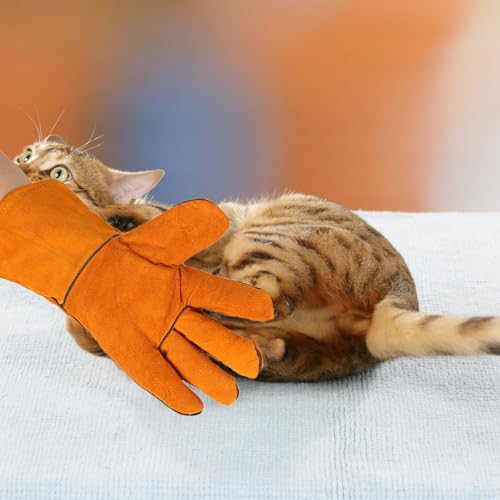 Helweet Bissfeste Handschuhe, Anti-Biss Arbeitshandschuhe, Handschuhe für den Umgang mit Tieren, Gartenhandschuhe, Schützen Sie Ihre Hände vor Bissen, Auch für Gartenarbeiten Geeignet, 1 Paar, 30cm