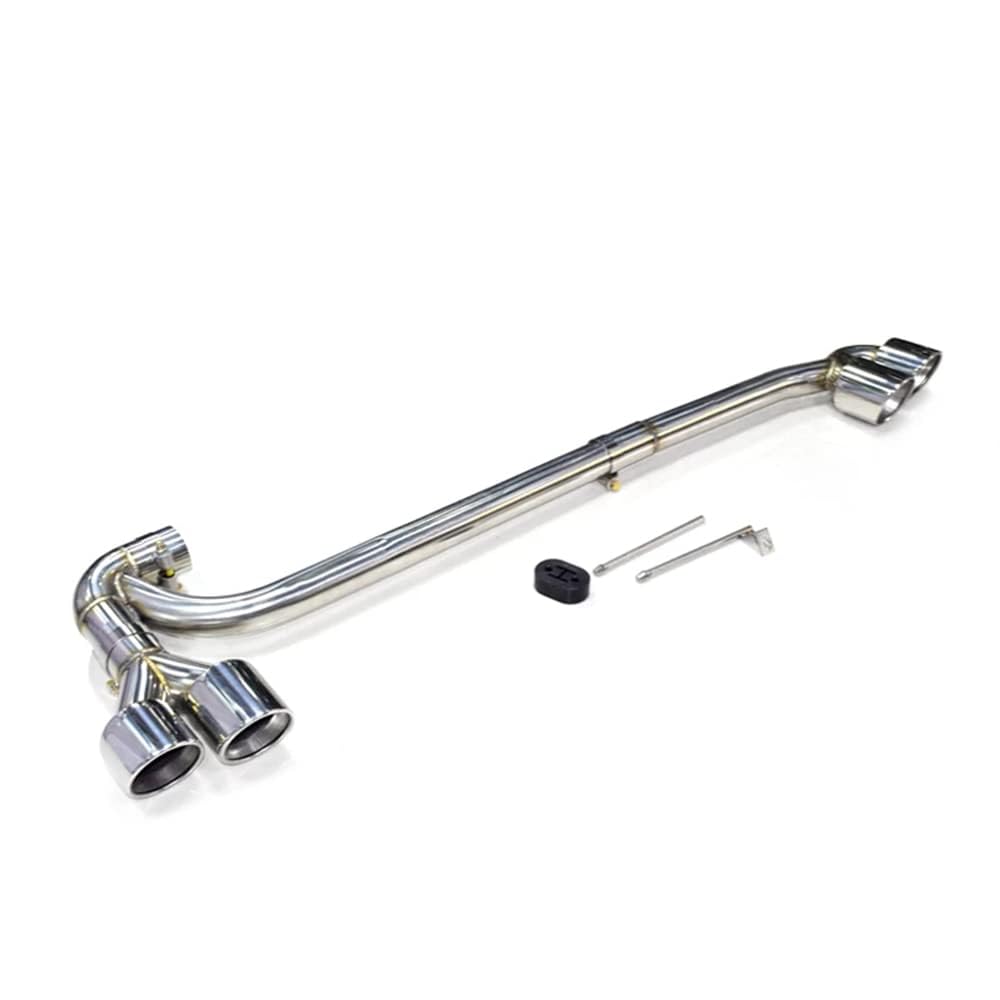 Escape Coche para Punta Acero Inoxidable para BMW F25 X3 F26 X4, Terminales Escape Coche Silenciador Tubo Escape Doble Cubierta Tubo Acero Inoxidable,B/Silver