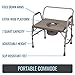 Duro-Med Commode Chair, Heavy-Duty Steel Commode Toilet Chair, Toilet Safety Frame
