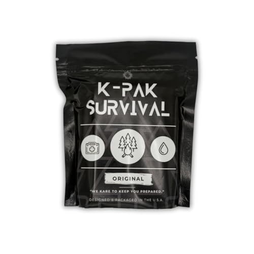 K-Pak Survival K-Pak Survival Care Package, Pocket-Sized Outdoor Survival Kit for Camping, Adventures, Emergencies, Prepping, and Everyday Carry