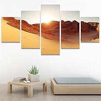 SIGNWIN 5 Panel Canvas Wall Art Modern Art Forest Multicolor Photography Relax/Calm Romantics Scenic for Home Decorations Ready to Hang - 60