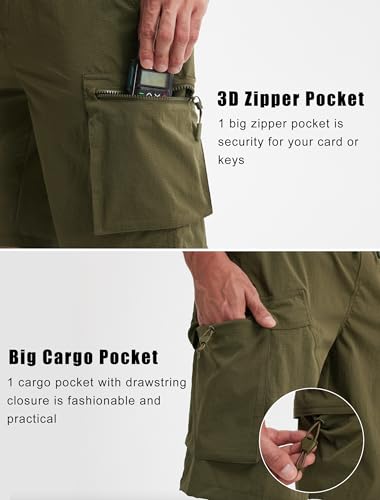 Image of Libin Men's Shorts Casual All Day Comfy Quick Dry Lightweight Cargo Hiking Shorts Breathable Outdoor Sports Travel