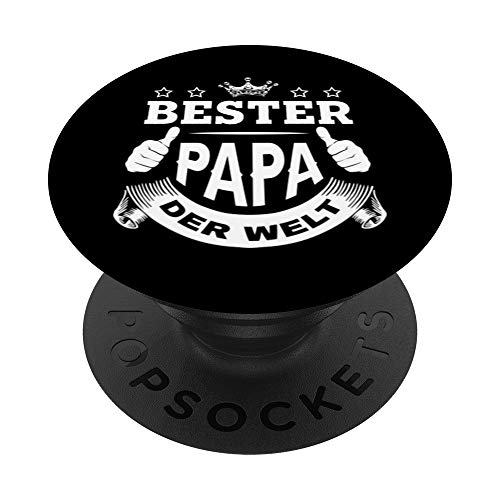 Inscription « Bester Papa Der Welt Dad Vater » PopSockets PopGrip Interchangeable