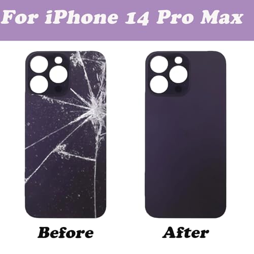 Verre arrière iPhone 14 Pro Max violet foncé finition mate