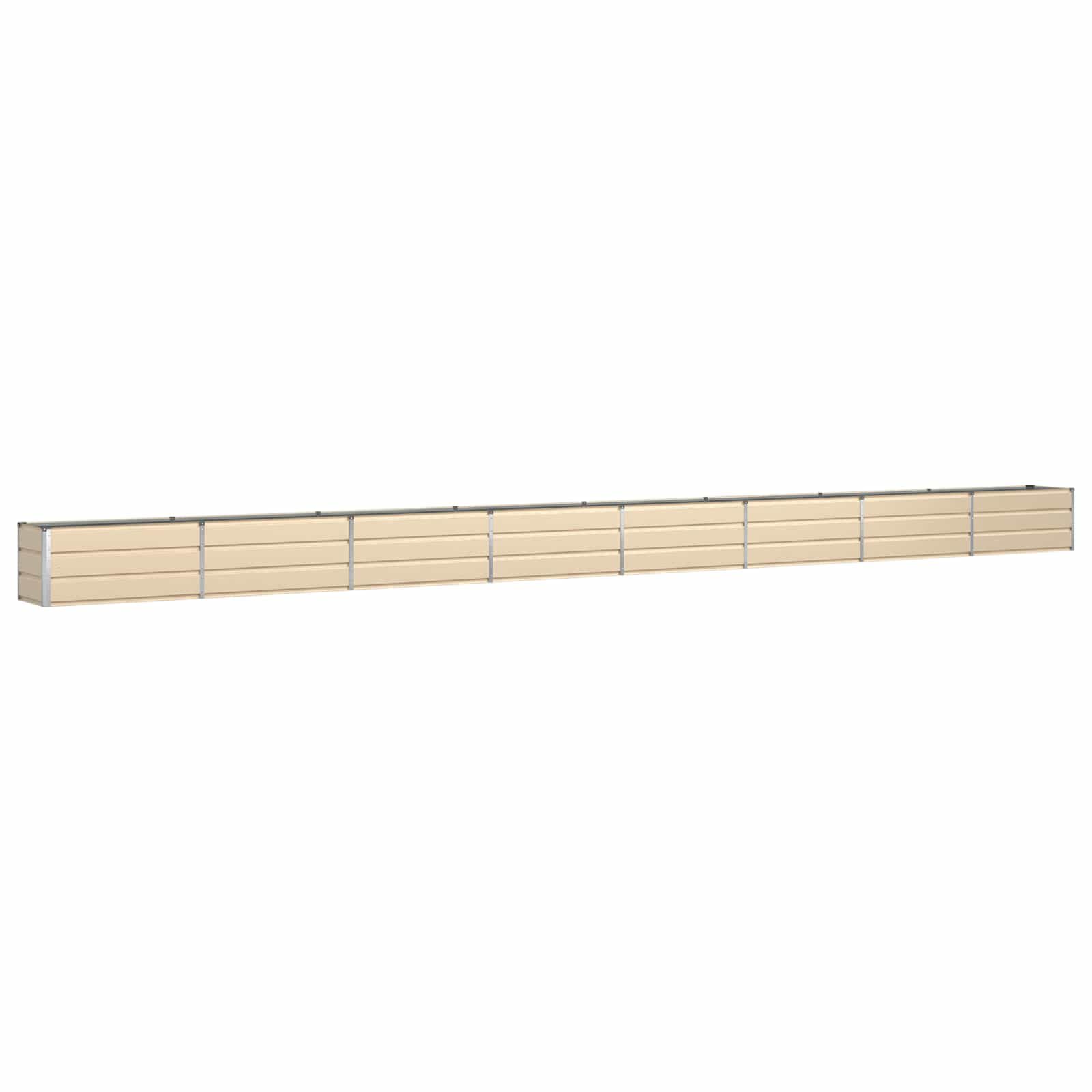 Pot de fleurs grand format 770 cm en acier galvanisé ivoire pour grand jardin