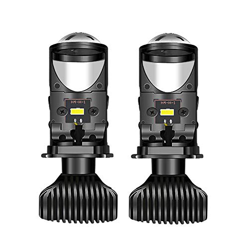 Heinmo H4 Led Koplamp Lampen Mini Projector Lens 9003 Hoge Dimlicht Oplossen Astigmatisme Probleem Plug Play H4 Led Koplampen Conversie Kit Auto Motorfiets 35 W 5500 K 8000LM Linkerkant drive