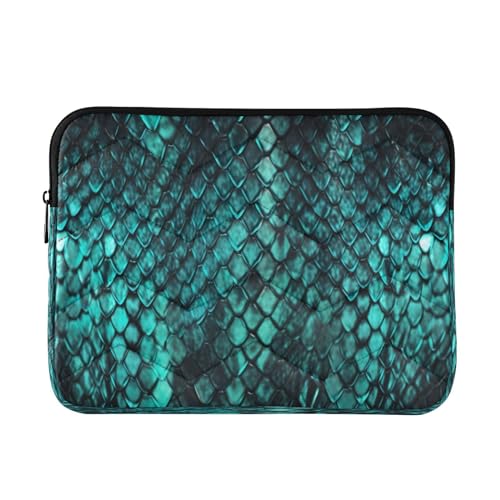 Funda para portátil de 13-14 pulgadas impermeable con patrón piel de serpiente