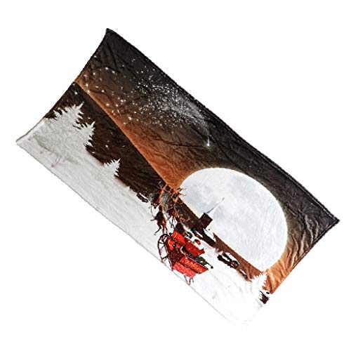 Cobertores de sofá e cama LOVIVER 3D Christmas Luxurious Throws de lã macia 80 x 150 cm, 4#