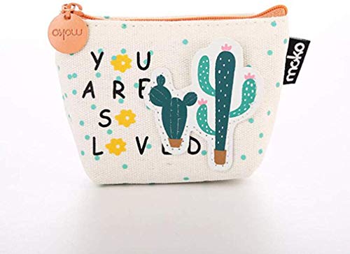 DBSCD Neuheit einfache Kaktuspflanzen Topf Geldbörse Geld Federmäppchen Unique Purse Bag Wallet Pouch Reißverschlüsse Cover