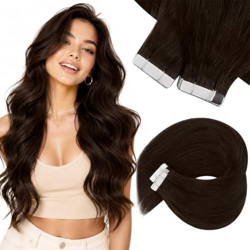 Image of Sunny Hair Tape in Extensions Brunette Darker Brown 100g 40PCS