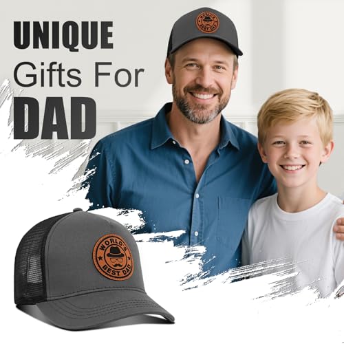 Image of Best Dad Ever American Flag Dad Hat - Adjustable Cotton Baseball Cap for Father's Day, Birthday Gifts from Daughter Son