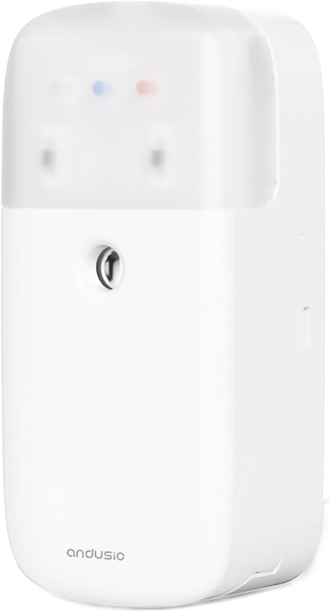 Waterless Essential Oil Diffuser for Desk and Wall Mount Aromatherapy Floral Splendor Scent Diffuser Covers 300 Sq.Ft, Include 168ml Essential Oil, Battery Operated or Corded Dual Use(White)