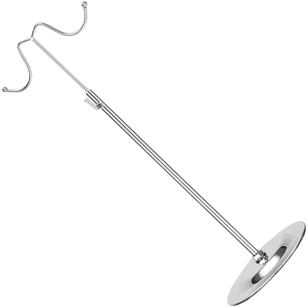 Soporte de metal para bolso que soluciona el desorden en mostradores