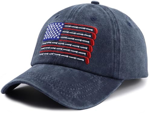 Image of American Golf USA Flag Hat for Men Women, Vintage Adjustable Cotton Golfing Baseball Cap