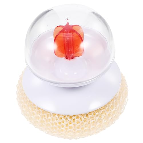 FRCOLOR Non-Scratch Dish Brush Kitchen Scrubber Brush Replaceable Washing Ball for Dishes Pan Scrubber Handle