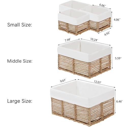 Vagusicc SEAGRASS Storage Baskets, Rectangular Wicker Baskets thumb #6