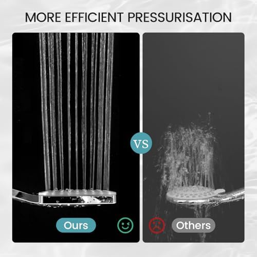 Marque d'Enchanteur Fontaine de Haute Pression avec Tige Détachable - Fontaines de Poche carrées Modernes - Accessoires 