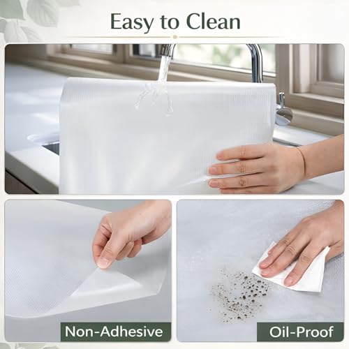 Image of DALUCI Anti Skid Fridge Mats Roll 5 Meters (45 cm x 500 cm) | Drawer Mat for Kitchen Drawers, Shelves & Wardrobe | Food Grade EVA Anti Slip Shelf Liner, Washable, Diamond Pattern, White