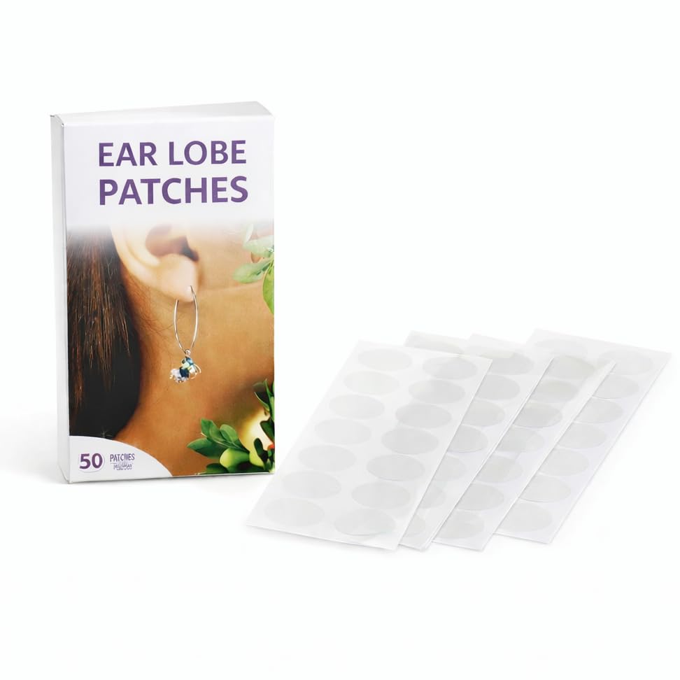 Invisible Ear Lobe Support Patches for Heavy Earrings - Waterproof Earring Back Support Stickers - 50 Pcs Pain-Free Ear Savers-image-43