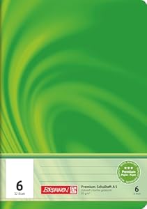 BRUNNEN Schulheft Premium Vivendi | A5, Lineatur 6, 32 Blatt, grün