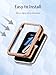 Compatible with Samsung Galaxy Fit3 Bling Diamond Case PC Bumper Protective Cases,(No Screen Protector),Women Girls Crystal Shining Rhinestone Cases Smartwatch Accessories Case(Clear+Rosegold)