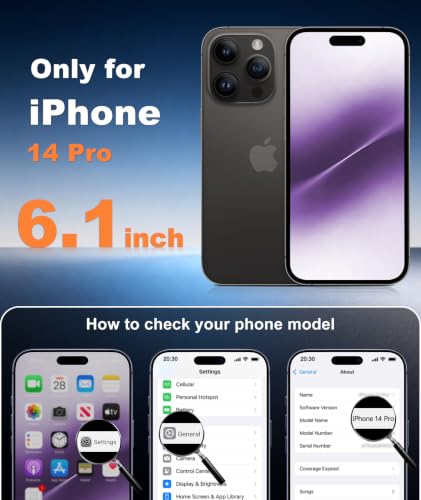 Image of FNTCASE for iPhone 14-Pro Case Purple: Translucent Compatible with MagSafe | With Screen Protector, Magnetic Camera Protection Slim Protective, 14FT Military Grade Drop Tested, Matte Shockproof Cover