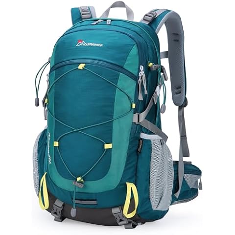 MOUNTAINTOP 40L Hiking Backpack,Lightweight Travel Backpack with Rain Cover for Outdoor Backpacking, Camping Cover