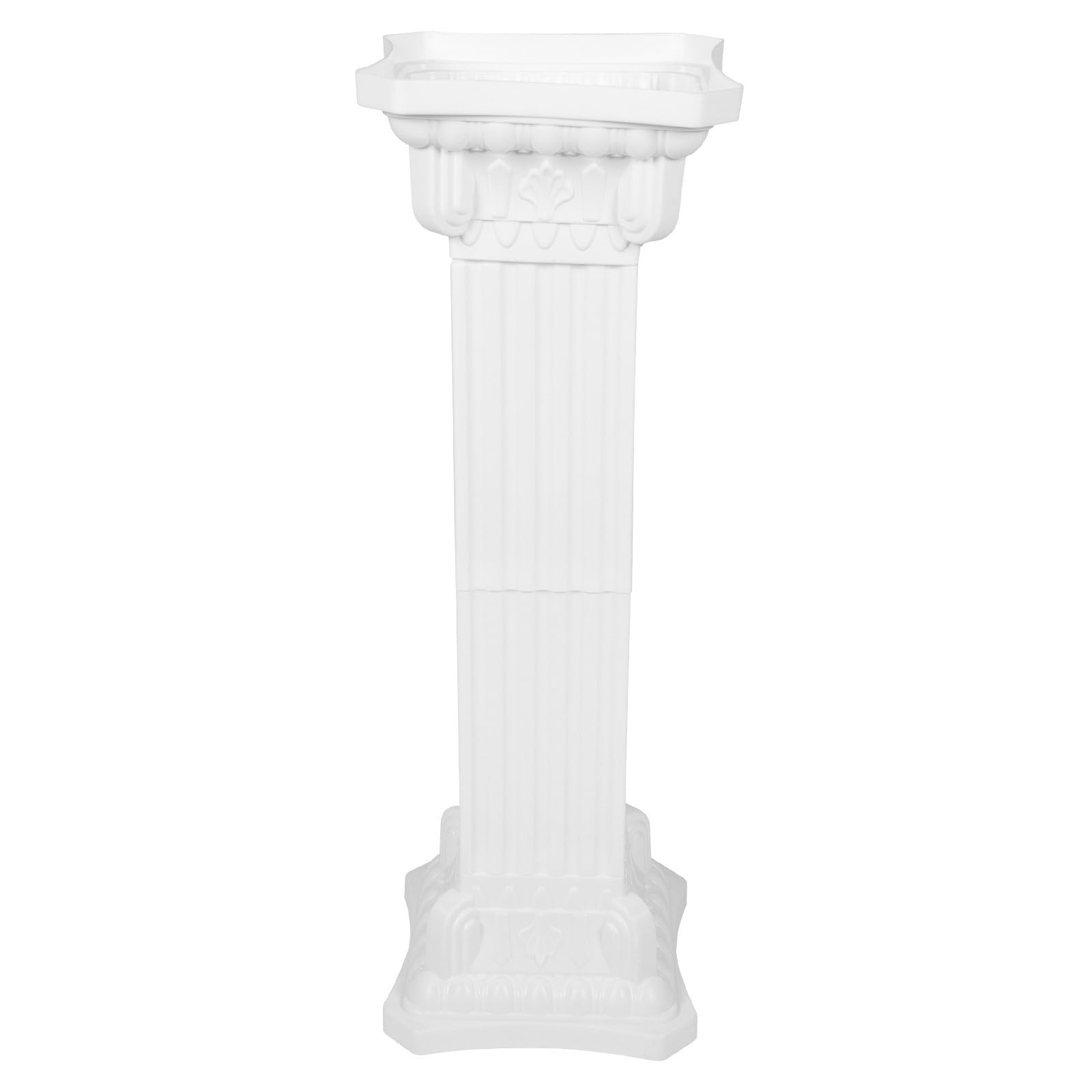 SHINEOFI Römische Hochzeitssäule aus Kunststoff, Weiß, 1 Stück | Wegweiser für Außenbereich, Stabile Platzierung, Balkon Geeignet, Europäischer Stil
