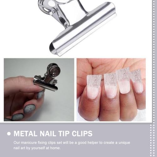 DECHOUS 12 clips metálicos para uñas 12 piezas miniatura 6