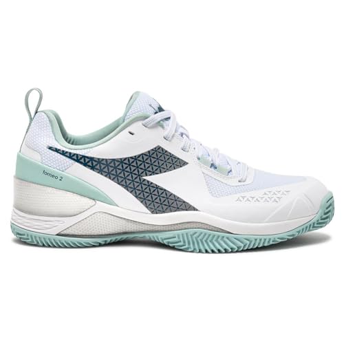 Diadora Womens Blushield Torneo 2 Clay Tennis Sneakers Shoes - Blue, White3
