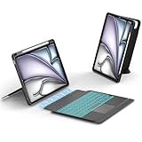 IVEOPPE Keyboard Case for iPad Air 11-inch (M4/M3/M2, 5th/4th Gen) & iPad Pro 11 (1st-4th Gen) - Magnetic Detachable, 7-Color Backlit, Precision Trackpad with Pen Holder, Black
