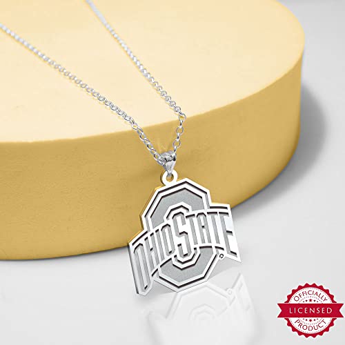 PicturesOnGold.com Officially Licensed Ohio State University Logo Necklace in Sterling Silver, 14k Gold & Gold Plated3